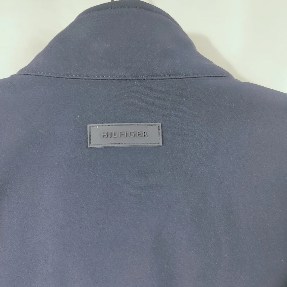 EUC Tommy Hilfiger Men's Navy Classic Soft Shell Zip Front Jacket, Sz M